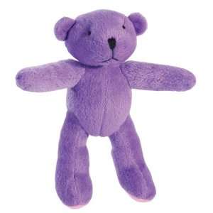  Zanies Plush Teensy Teddy Dog Toy, 7 Inch, Purple Pet 