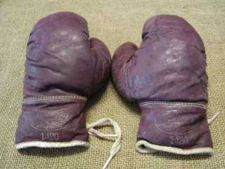 Vintage Childs Leather Boxing Gloves Antique Sports Old  