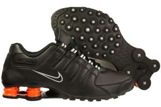 New Mens Nike Shox NZ Black/Team Orange Running Tennis Sneaker R4 
