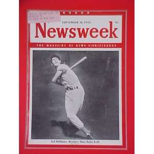  Ted Williams Boston Red Sox September 16, 1946 Newsweek 