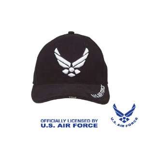  DELUXE BLACK NEW WING AIR FORCE LOW PROFILE CAP 