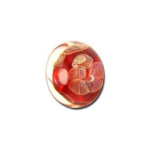  13mm Red Boro Glass Bead   Large Hole Arts, Crafts 
