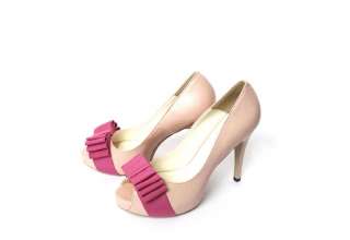   Peep Toe Bowtie High Heels Shoes Pumps Black Pink Career 1kc  