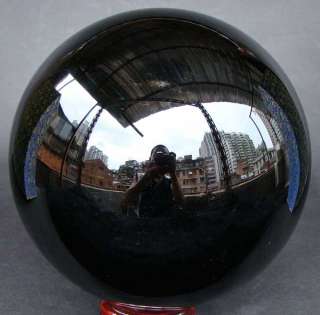 160mm Huge Black Obsidian Sphere, Ball Carving #1924  