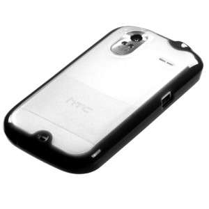   Amaze 4G TPU Gel GUMMY Hard Skin Case Phone Cover Black Clear  