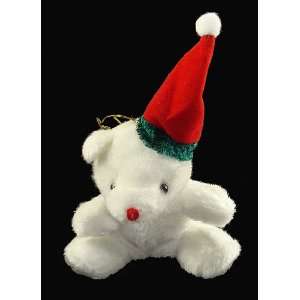  Club Pack Of 72 Plush White Santa Bear Christmas Ornaments 