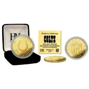 Indianapolis Colts 10 AFC South Division Champions 24KT Gold Coin 