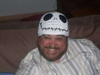 Crocheted JACK SKELLINGTON Halloween Fall Beanie Hat  