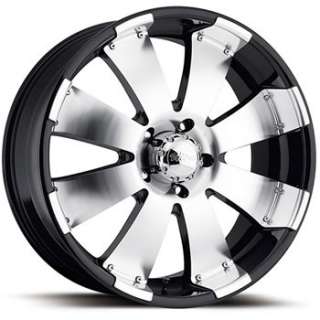 20x9 Machined Black Wheel Ultra Mako 6x5.5 Rims  