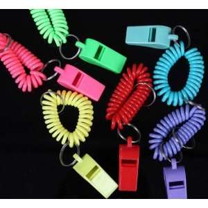  48 Pieces of Whistle Expand Bracelet Key Chains, Party 