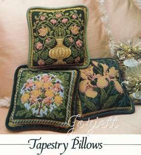 Tapestry Pillows floral cross stitch patterns  