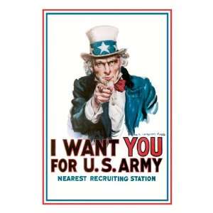  I Want You for the U.S. Army 24X36 Giclee Paper