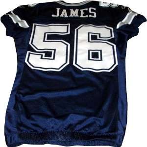  Bradie James #56 2007 Cowboys Game Used Navy Jersey 