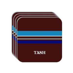 Personal Name Gift   TASH Set of 4 Mini Mousepad Coasters (blue 