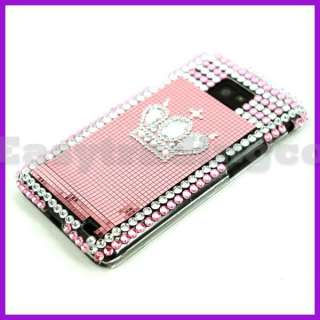 Bling Case Cover Samsung i9100 Galaxy S II Pink Crown  