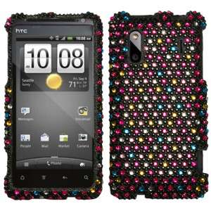   EVO Design 4G Crystal Diamond BLING Hard Case Phone Cover Rainbow Dots