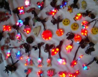 Wholesale 100 Assort Blinking LED Light Up Necklace Pin  