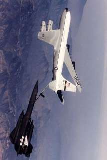 KC 135 refuels NASA SR 71 Blackbird poster  