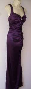 BLONDIE NITES Purple Satin Formal Gown Dress 11 NWT  