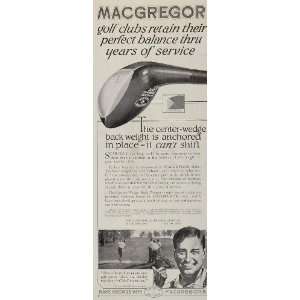   MacGregor Golf Club Wedge Golfing   Original Print Ad