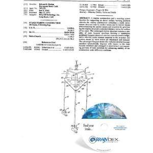  NEW Patent CD for STABLE MARINE CONSTRUCTION Everything 