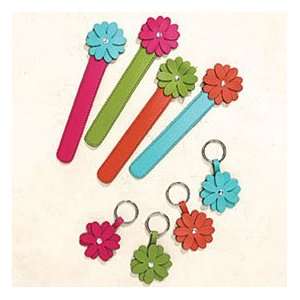  Leather Daisy Bookmarks & Keychains
