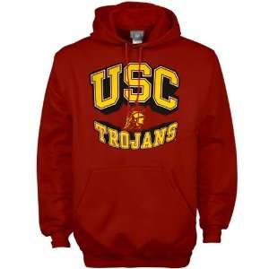 Russell USC Trojans Cardinal Pop Arch Hoody Sweatshirt  