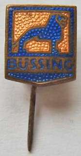 Germany pin Bussing bus truck maker MAN AG lion logo  