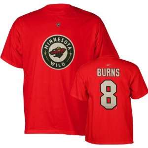  Brent Burns Red Reebok Name and Number Minnesota Wild T 