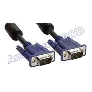 25 ft Amphenol Premium VGA SVGA HD15 D Sub Monitor Cable with Ferrites 