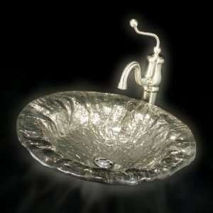  Brianna Art Glass Vessel Sink Finish Platinum
