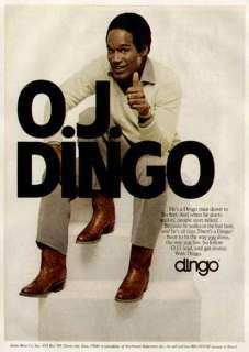 HES GOT THREE LEGS O.J. SIMPSON APPEARS IN 1981 DINGO COWBOY BOOTS 