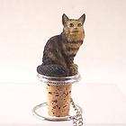 Cat Breed Notelet Holder Silver Tabby Maine Coon  