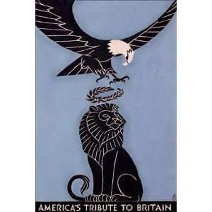  Americas Tribute to Britain   Poster by Fred G. Cooper 