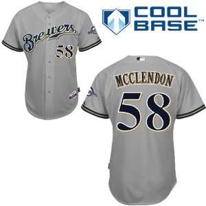  Mike Mcclendon Milwaukee Brewers Authentic Road Cool Base 