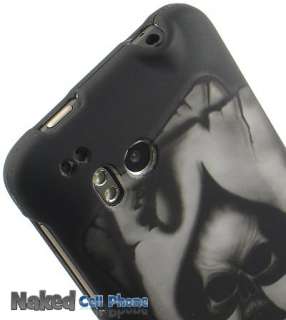 POCKET ACES BLACK SKULL CASE COVER FOR HTC THUNDERBOLT  