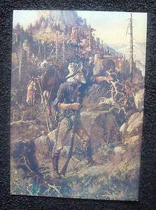 VINTAGE DENVER POST COVER 1903 PRINT FEATURING MOUNTAIN MEN FORAGING 