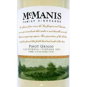  2010 Mcmanis Family Vineyards Pinot Grigio 750ml Grocery 