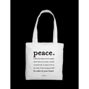  T95 Quotable Tote Bag  Peace 