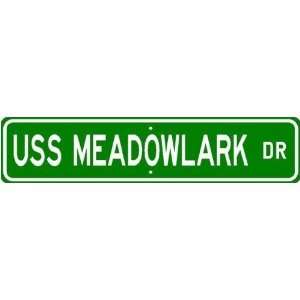 USS MEADOWLARK MSC 196 Street Sign   Navy Sports 