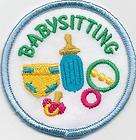 boy girl cub BABYSITTING Round Fun Patches Crests Badge