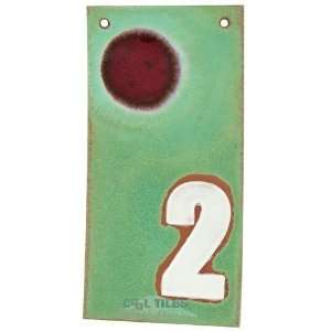 Modern flats with spots house numbers   #2 in copper patina, matador r