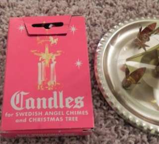 Vintage Brass Swedish Christmas Angel Star Chimes Angels Candleholder 