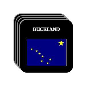 US State Flag   BUCKLAND, Alaska (AK) Set of 4 Mini Mousepad Coasters