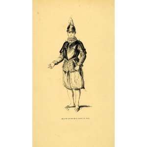  1844 Engraving Costume Papal Swiss Guard Uniform Pope 