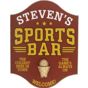  Sports Bar Sign Personalized   Basketball