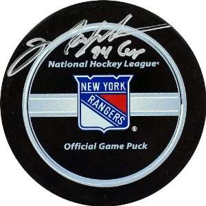  Mark Messier Game Model Puck w/ 94 Cup Insc. Sports 