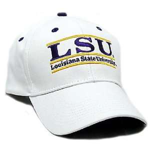  LSU Tigers White College Bar Cap By The Game Sports 