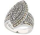 Suspicion Sterling Silver Marcasite Eye Catching Ring 7 with Gift Box 