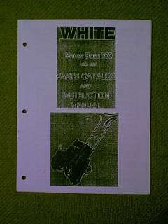 WHITE SNOW BOSS 300 SNOWTHROWER OWNERS MANUAL  
